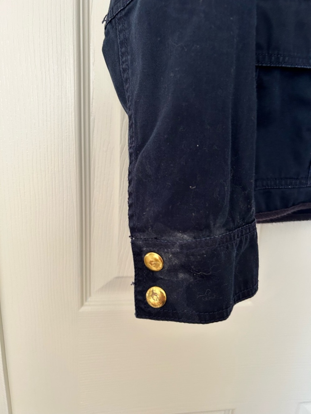 J. Crew Relaxed Boyfriend Field Jacket Navy Blue XS - Picture 3 of 6
